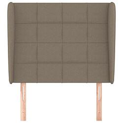 Avis Maison Chic Tête de lit moderne avec oreilles pour chambre - Décoration de lit Taupe 93x23x118/128 cm Tissu -MN26821