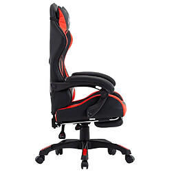 Avis Helloshop26 Chaise fauteuil siège pivotante de bureau informatique étude de jeux vidéo et repose-pied et similicuir rouge 02_0024225