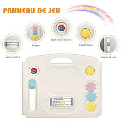 Decoshop26 Parc d’activités pliable pour bébé avec barrière de sécurité et sac de rangement 20_0000926