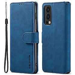 Etui en PU DG.MING style rétro avec support, bleu pour votre OnePlus Nord 2 5G