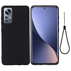 Coque en silicone antichoc avec sangle noir pour votre Xiaomi 12/12X