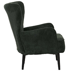 Acheter Mendler Lounge-Sessel HWC-K37, Cocktail-/Ohrensessel Polsterstuhl Retro Vintage Stoff Velours (290g/m²) Öko-Tex ~ vert foncé