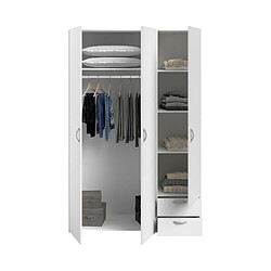 But Armoire DAILY 3 portes 2 tiroirs Blanc pas cher