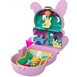 Polly Pocket - Coffret transformable Lapin, avec mini-poupée Polly, figurine de lapin et surprises - Mini-Poupée - Des 4 ans