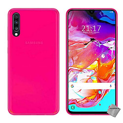 Htdmobiles Coque silicone gel fine pour Samsung Galaxy A70 + film ecran - ROSE