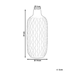 Avis Beliani Vase décoratif EMAR Céramique 31 cm Blanc