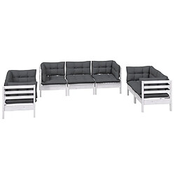 Avis Maison Chic Salon de jardin 7 pcs + coussins - Mobilier/Meubles de jardin - Table et chaises d'extérieur Bois de pin massif -MN57855