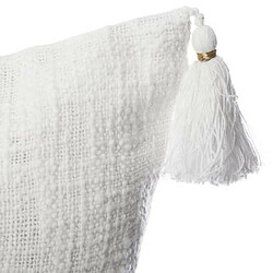 Avis Housse de Coussin Slub 40x40cm Blanc