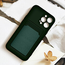 Acheter Coque iPhone 13 Pro Max Silicone Souple Porte-carte Forcell Vert