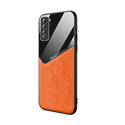 Coque en TPU verre enduit orange pour votre Huawei Nova 7 SE/P40 Lite 5G