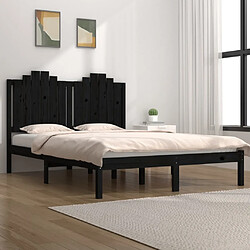 vidaXL Cadre de lit sans matelas noir bois massif 120x200 cm