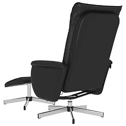 Acheter vidaXL Fauteuil inclinable de massage avec repose-pied noir similicuir