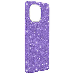 Avizar Coque Xiaomi Mi 11 5G Paillette Amovible Silicone Semi-rigide violet