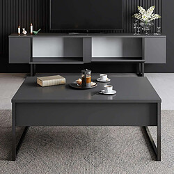 Acheter Hanah Home Meuble TV en aggloméré et métal Luxe anthracite + noir.