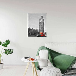 EPIKASA Impression sur Toile Londres, Rouge, Polyester, 45x3x70 cm