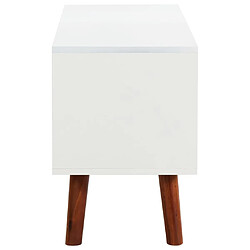 Acheter Maison Chic Meuble TV scandinave - Banc TV pour salon 110x35x50 cm Bois d'acacia solide et MDF -MN22129