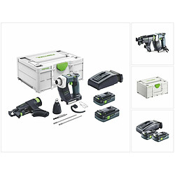 Festool DURADRIVE DWC 18-4500 HPC 4,0 I-Plus Visseuse pour plaquiste sans fil, sans balai, 14 Nm 18 V + 2x Batteries 4,0 Ah + Chargeur + Coffret Systainer (successeur de 574745) (576502)