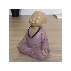 Statuette zen Bouddha 2 - L 11,3 x l 10 x H 13,7 cm