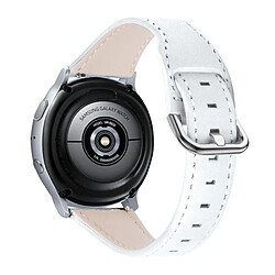 Bracelet en cuir véritable 22mm avec boucle, blanc pour votre Samsung Galaxy Watch3 45mm/Samsung Galaxy Watch 46mm