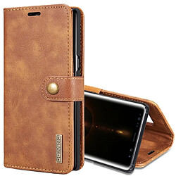 Wewoo Coque marron pour Samsung Galaxy Note 8 Crazy Horse Texture Horizontal Flip détachable Magnétique Housse de protection avec titulaire et fentes cartes porte-monnaie