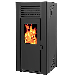 Poêle à granulés de bois 10kw noir - orphee 10 noir - SUPRA