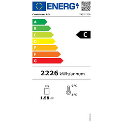 Vitrine Réfrigérée Murale Positive Noire - De 2 à 4 Portes - Combisteel pas cher