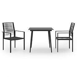 Salle à manger de jardin 3 pcs,Table et chaise à dîner -MN12025