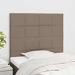 vidaXL Têtes de lit 2 pcs Taupe 100x5x78/88 cm Tissu