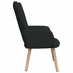 Acheter Maison Chic Chaise de relaxation | Fauteuil relax avec tabouret Noir Tissu -GKD42589