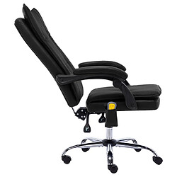 Helloshop26 Chaise fauteuil siège de bureau informatique étude de massage similicuir noir 02_0024019 pas cher