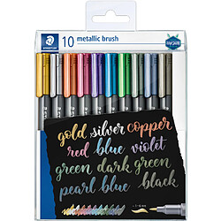 STAEDTLER Feutre pinceau metallic brush, étui de 10 ()