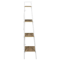 Avis The Home Deco Factory Etagère à 4 planches en bois et métal - L. 34 x H. 148 cm. - Blanc