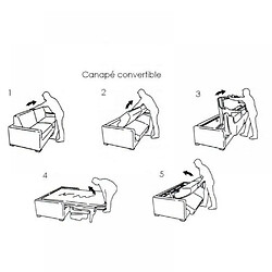 Inside 75 Canapé lit 3 places MASTER convertible EXPRESS 140 cm Cuir Blanc MATELAS 18 CM INCLUS pas cher