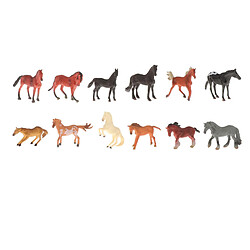 12 Pièces Réaliste Ferme Animaux Figure Miniature Cheval Figurines Enfants Jouets Éducatifs Début