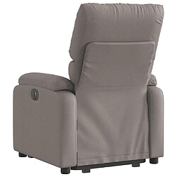 Acheter vidaXL Fauteuil inclinable taupe tissu