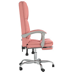 Avis vidaXL Fauteuil de massage inclinable de bureau Rose Similicuir