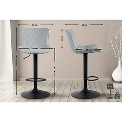 Non Tabouret de bar Emma simili cuir