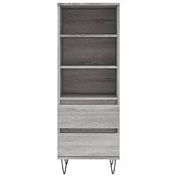 Acheter vidaXL Buffet haut Sonoma gris 40x36x110 cm Bois d'ingénierie