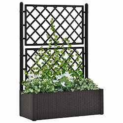 Maison Chic Jardinière,Lit surélevé de jardin - Bac à fleurs - pot de fleur treillis système d'arrosage Anthracite -GKD77742