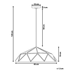 Avis Beliani Lampe suspension SENIA Métal Turquoise