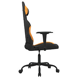 Avis vidaXL Chaise de jeu de massage Noir et orange Tissu