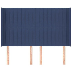 Avis Maison Chic Tête de lit scandinave avec oreilles,meuble de chambre Bleu 147x16x118/128 cm Tissu -MN23277