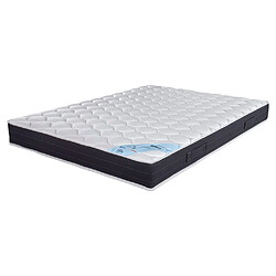 Ebac Matelas 140x190 Rubis - Ressorts - Hauteur 21 cm - Soutien très ferme Matelas 140x190 Rubis ressorts. ATTENTION : Veuillez vérifier que cette dimension passe dans les escaliers, couloirs et portes. Epaisse nappe de feutre en fibres naturelles + nappe de ouate polyester hypoallergénique 300 gm2 piquée sur mousse de confort 1