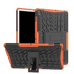 Coque en TPU hybride antidérapant orange avec béquille pour votre Samsung Galaxy Tab S5e SM-T720