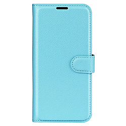 Etui en PU texture litchi, fermoir aimanté avec support bleu pour votre Honor 60