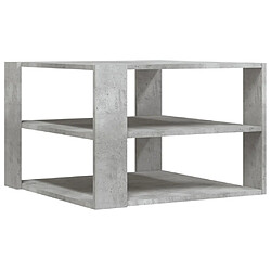 Maison Chic Tabls basse,Table Console pour salon gris béton 59,5x59,5x40 cm bois d'ingénierie -MN44725