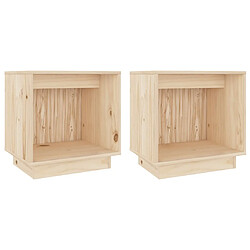 vidaXL Tables de chevet 2 pcs 40x30x40 cm Bois de pin solide