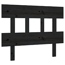 Maison Chic Tête de lit scandinave,Meuble de chambre Noir 103,5x3x81 cm Bois massif de pin -MN69110