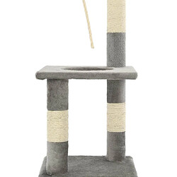 Acheter Helloshop26 Arbre à chat griffoir grattoir niche jouet animaux peluché en sisal 109 cm gris 3702239