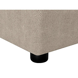 Vente-Unique Ensemble complet literie déco tête de lit capitonnée + sommiers coffre + matelas + surmatelas - 160 x 200 cm - Tissu - Taupe - KIDA de YSMÉE pas cher